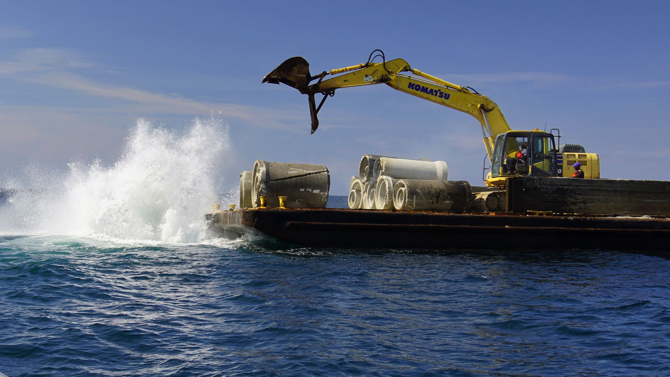 Photos from RESTORE Deployment SAARS M April 7, 2024, courtesy of Bob Stapelton.  123 tons at Latitude: 30°06.444 Longitude -85°50.205